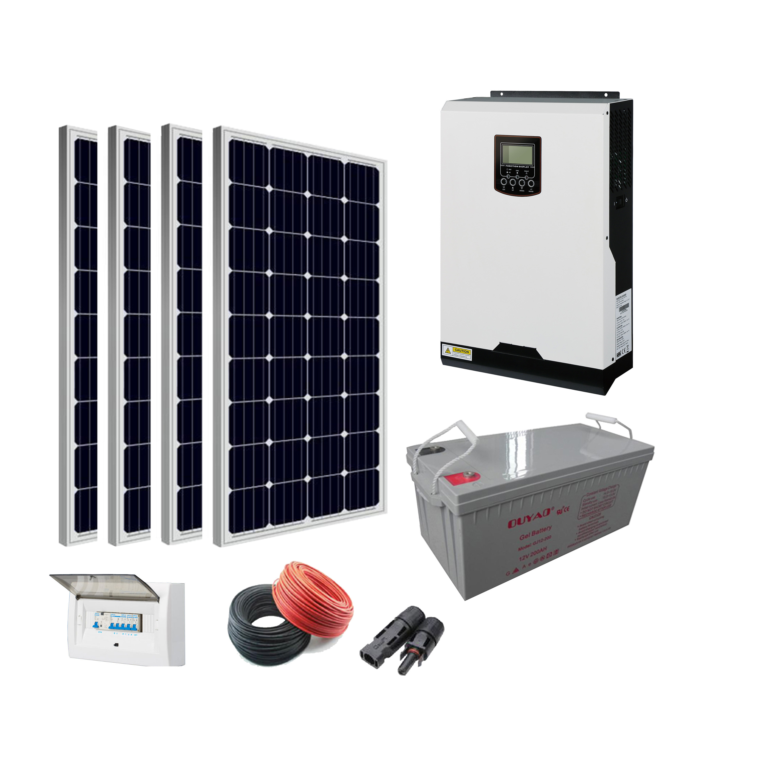 hot sale 11KVA off grid solar power system Deep cycle  battery made in China